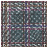 Tissu brun lilas bleu classique de plaid de tartan de (Fermer)