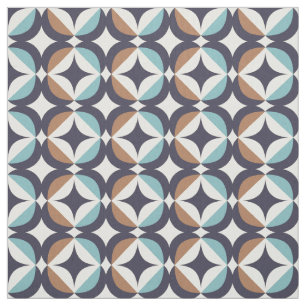 Tissu Brun moderne de la moitié du siècle et motif