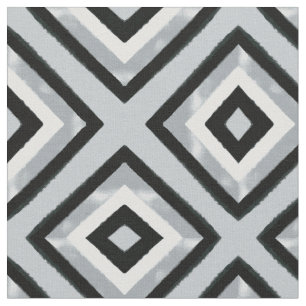 Tissu Brush Gris Argent Noir Trucs Triangles