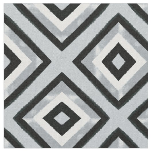 Tissu Brush Gris Argent Noir Trucs Triangles (Fermer)