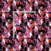 Tissu bubblegum rétro Halloween (Carreau)