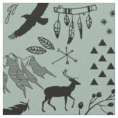 Tissu Buffalo Adventures Black avec n'importe quelle cou (Fermer)