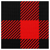 Tissu Buffalo Check Rouge et Noir Lumberjack Plaid Decor (Fermer)