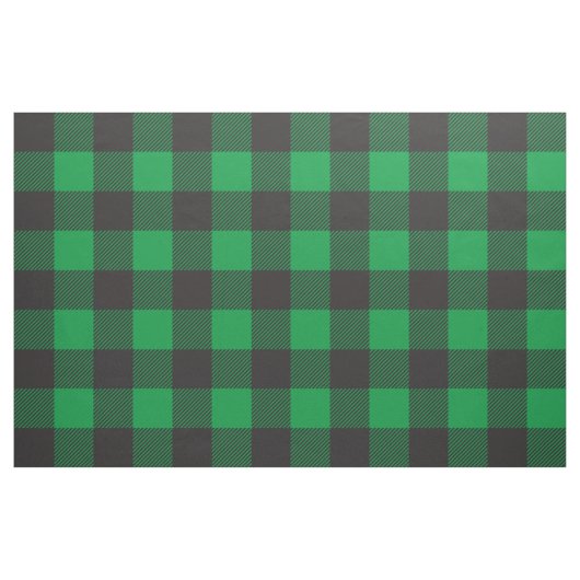 Tissu Buffalo plaid Check Motif Black Green (Fat Quarter)