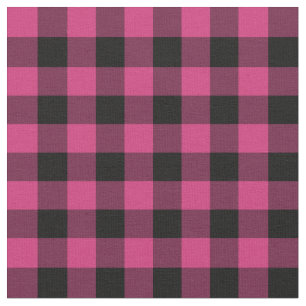 Tissu Buffle rose clair, chèque Plaid