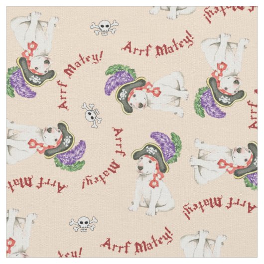 Tissu Bull Terrier Pirate (Fermer)