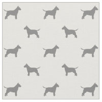 Bull Terrier Silhouettes Motif gris et blanc