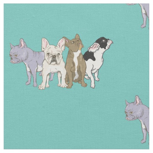 Tissu Bulldogs français (Fermer)
