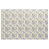 Tissu Bumble beige mignonne et fleurs violettes (Fat Quarter)