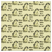 Tissu Bunco Funny Rétro À Quelle Table Est-Ce Que Je Pas (Échantillon)
