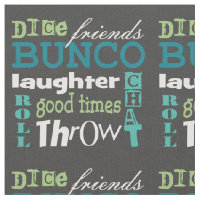 Bunco Métro Art Novelty Blue Green Motif Fabric