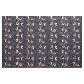Tissu Bunnies d'art populaire scandinave (Fat Quarter)