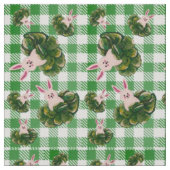 Tissu Bunnies Green Check (Détail)
