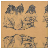 Tissu Bunnies Plage (Échantillon)