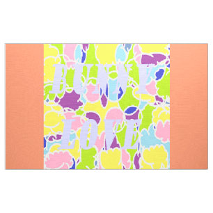 Tissu Bunny Love couleurs vives teintes presque pastel o