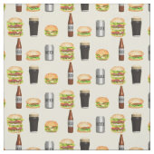 Tissu Burgers et bières (Échantillon)