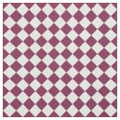Tissu Burgundy White Checker Diamond Pattern (Échantillon)