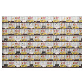 Tissu Bus scolaire jaune rayé (Fat Quarter)