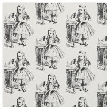 Buvez moi Vintage Alice dans Wonderland Fabric