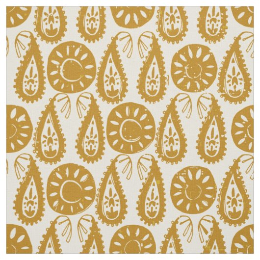Tissu cachemire or ivoire (Échantillon)