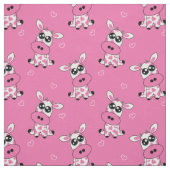 Tissu 🍓 🐄 Caches de fraise avec le coeur, rose, taille (Échantillon)