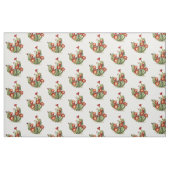 Tissu Cactus À Fleurs Rouges (Fat Quarter)