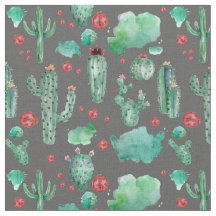 cactus and ladybutern pattern - black background