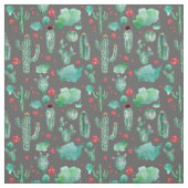 Tissu cactus and ladybutern pattern - black background (Échantillon)