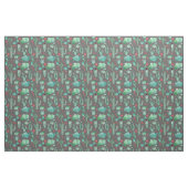 Tissu cactus and ladybutern pattern - black background (Fat Quarter)