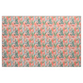 Tissu Cactus aquarelle sur le corail (Fat Quarter)
