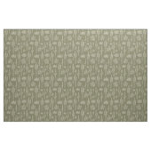 Tissu Cactus Boho Ouest Sud Neutre Vert Mousse (Fat Quarter)
