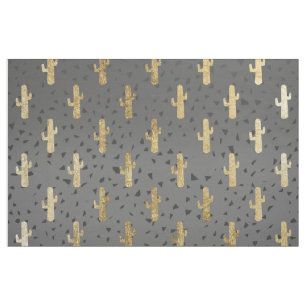 Tissu Cactus d'or sur le gradient chic moderne de