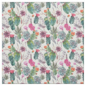 Tissu Cactus exotique d'aquarelle de Boho et motif (Échantillon)