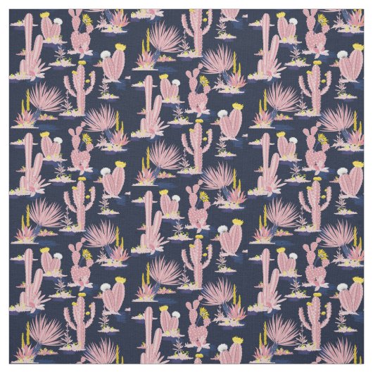 Tissu Cactus rose rose sud-ouest du désert (Échantillon)