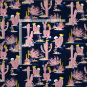 Tissu Cactus rose rose sud-ouest du désert (Carreau)