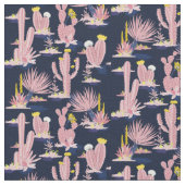 Tissu Cactus rose rose sud-ouest du désert (Fermer)