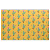 Tissu Cactus vert mignon plante avec fleur en pot motif (Fat Quarter)