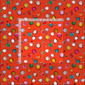 Tissu cadmium sauvage (Carreau)