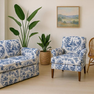 Tissu Cadre à motif floral de château français Décor bot