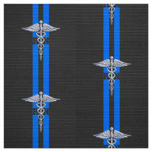 Tissu Caducée argenté de RN d'infirmier autorisé