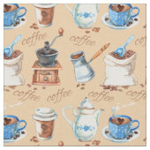 Tissu Café aquarelle (Fermer)