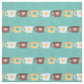 Tissu Café Cups Barista Cute Café Restauration Boisson (Échantillon)