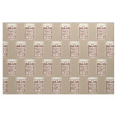 Tissu Café de qualité supérieure haricots à l'affiche ca (Fat Quarter)