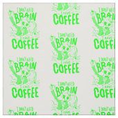 Tissu café d'halloween vert acide boire zombie (Échantillon)