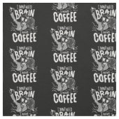 Tissu café halloween blanc boire zombie (Échantillon)