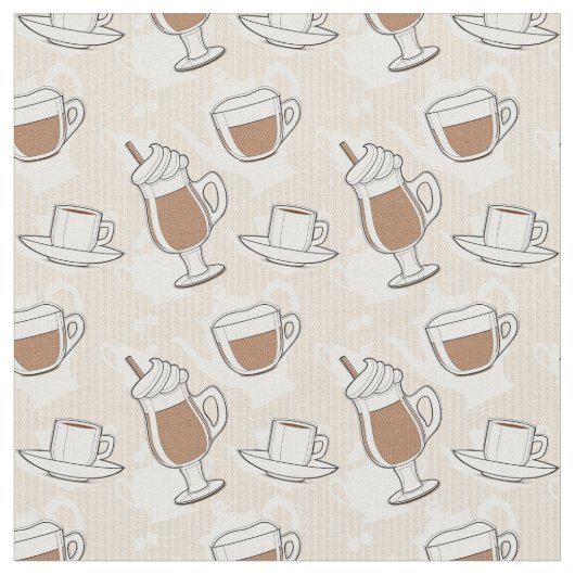 Tissu Café, motif doux (Fermer)