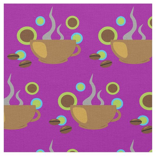 Tissu Café Pop Art (Fermer)