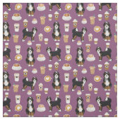 Tissu Café pourpre de canard bernedoodé (Échantillon)