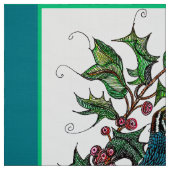 Tissu Caille bleue de Noël (Échantillon)