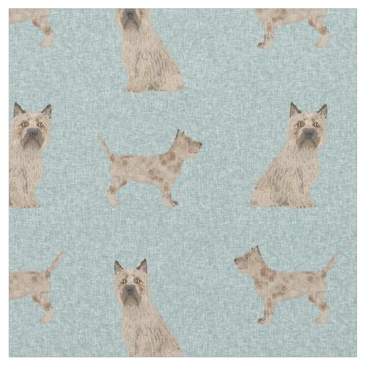 Tissu cairn terrier bleu clair (Fermer)